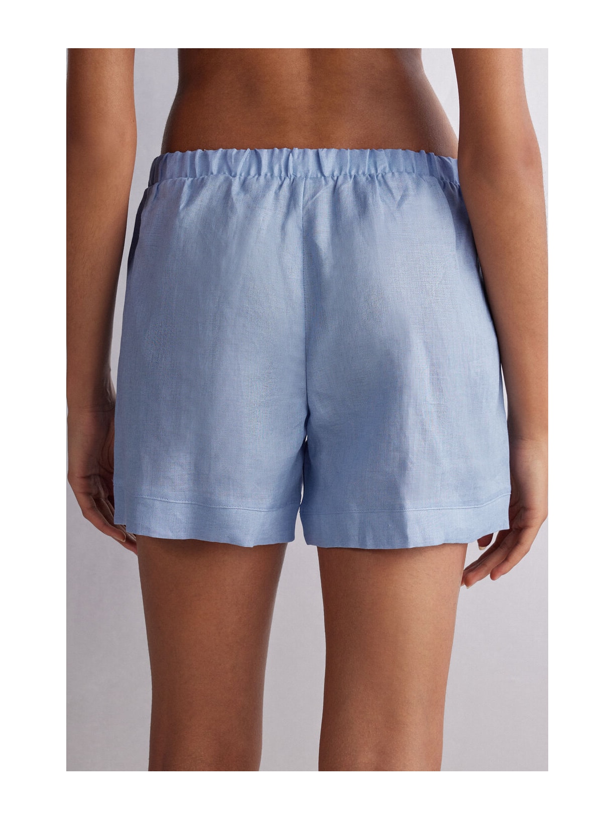 Shorts Em Linho Azul Intimissimi