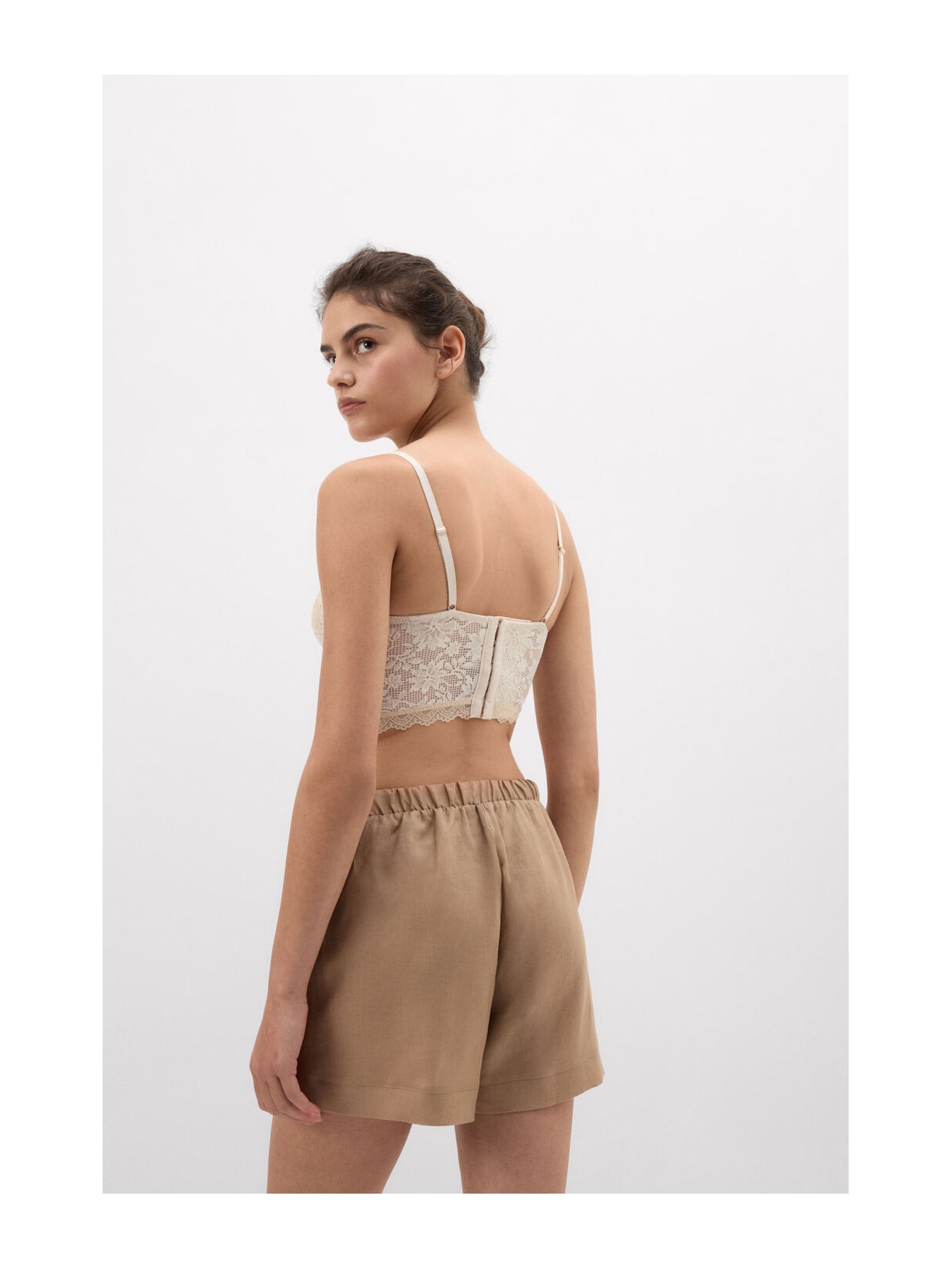 Shorts Em Linho Bege Intimissimi