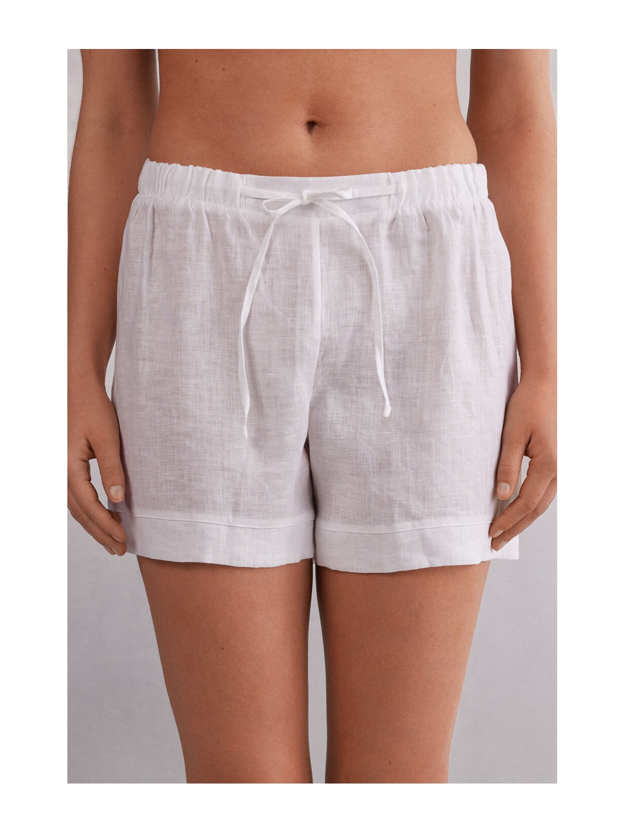 Shorts Em Linho Branco Intimissimi