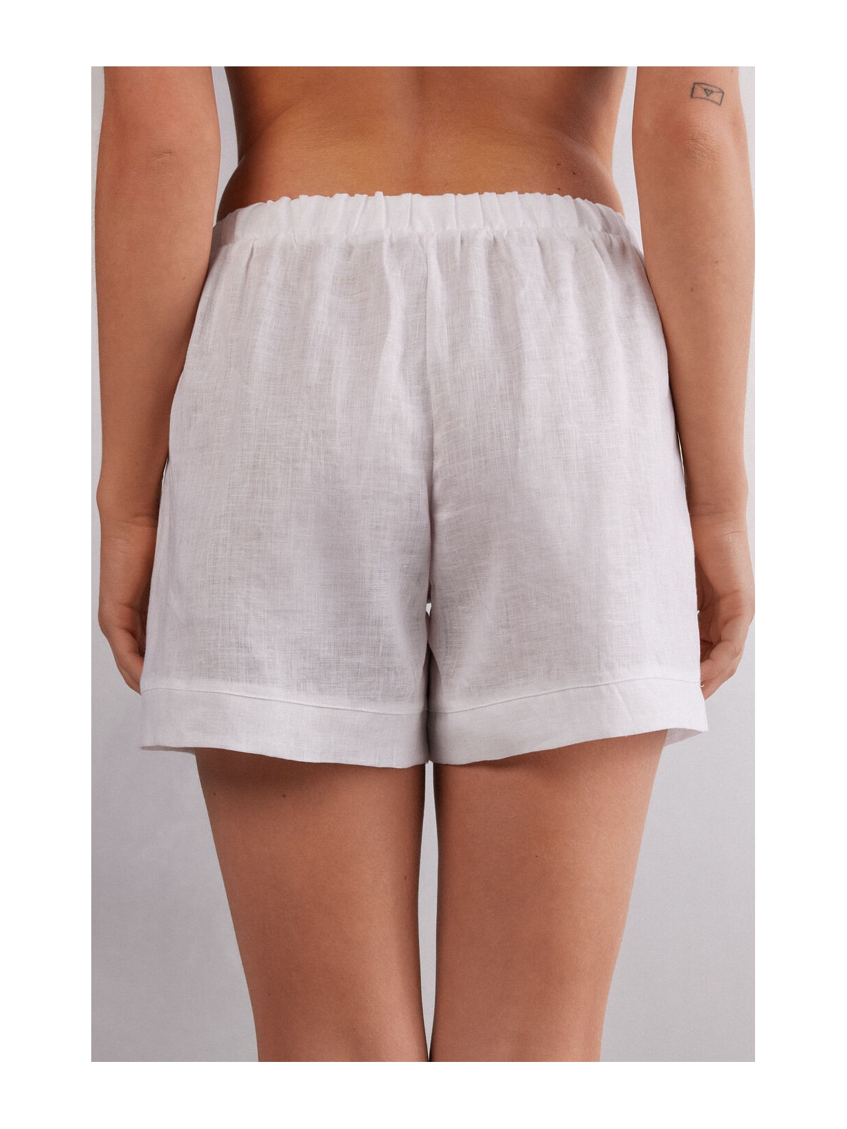 Shorts Em Linho Branco Intimissimi