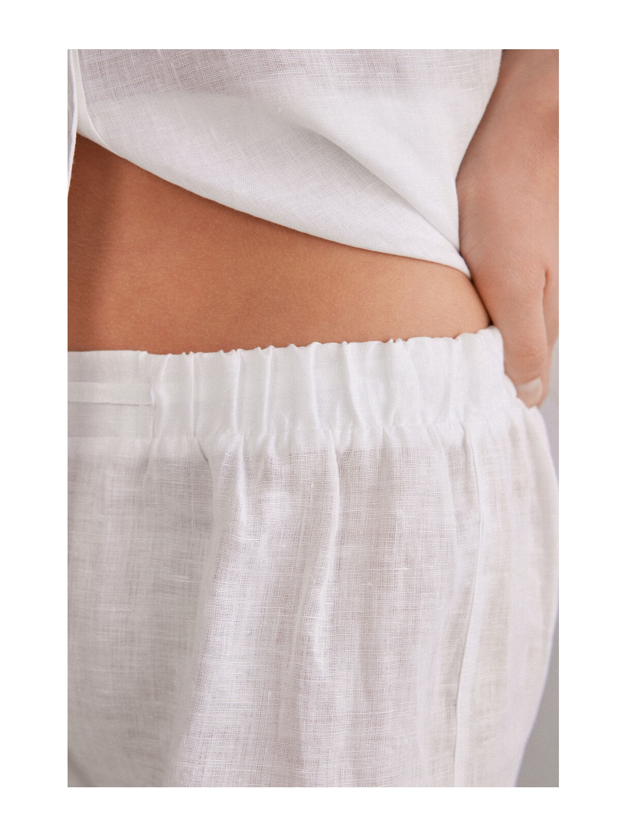 Shorts Em Linho Branco Intimissimi