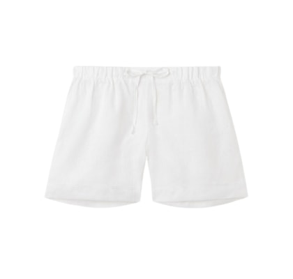 Shorts Em Linho - Branco