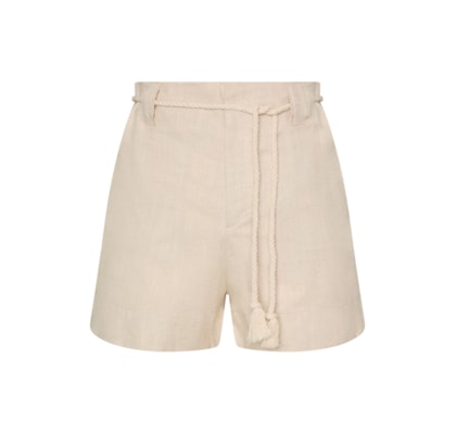shorts em linho com algodão cordel