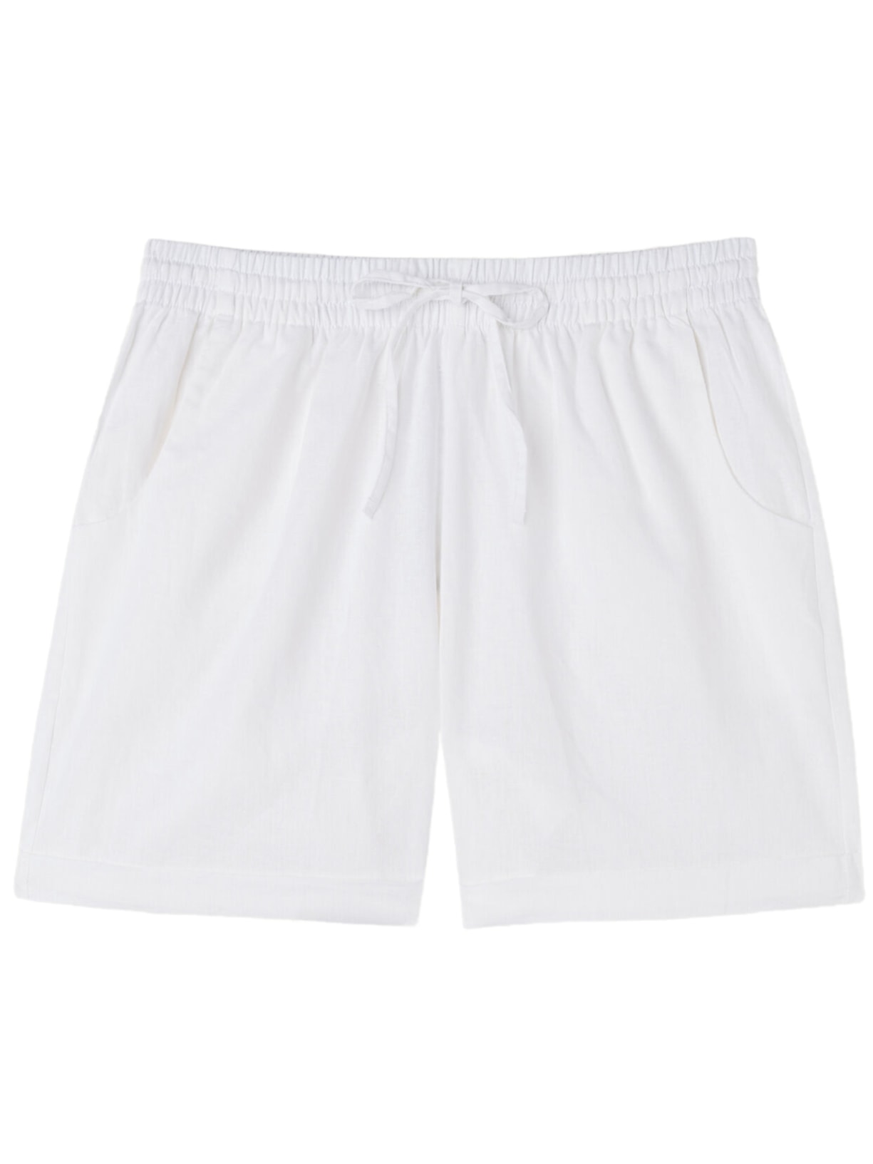 Shorts Em Linho e Algodão - Branco