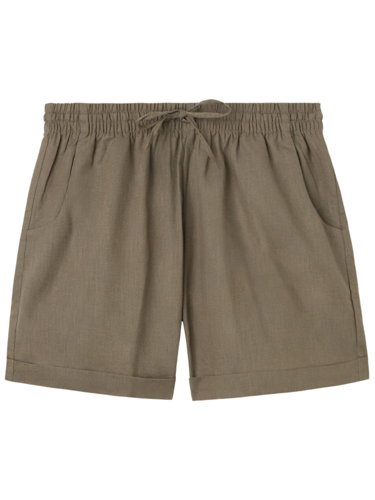 Shorts Em Linho e Algodão - Verde