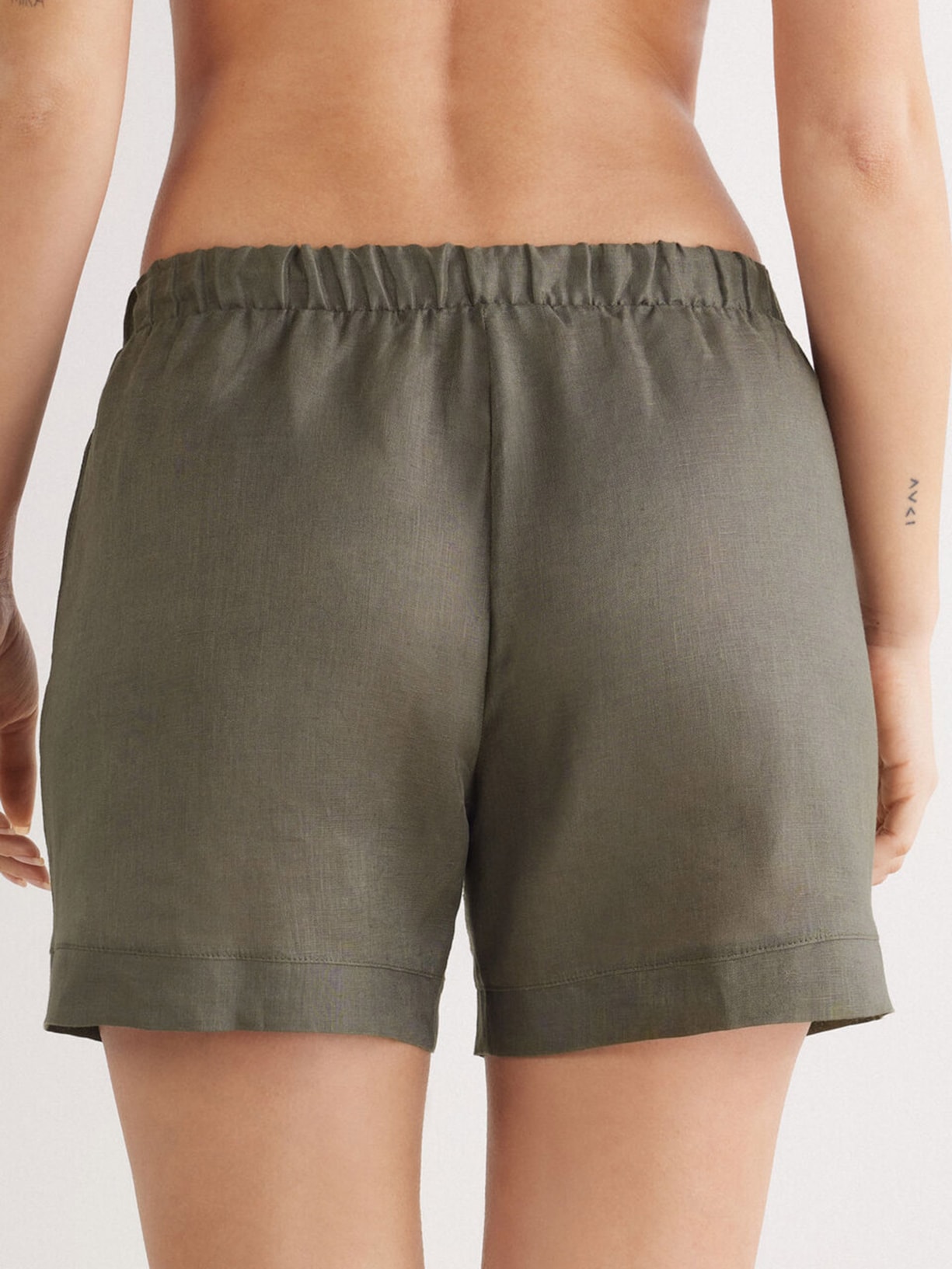 Shorts Em Linho The Pure Linen Verde Intimissimi