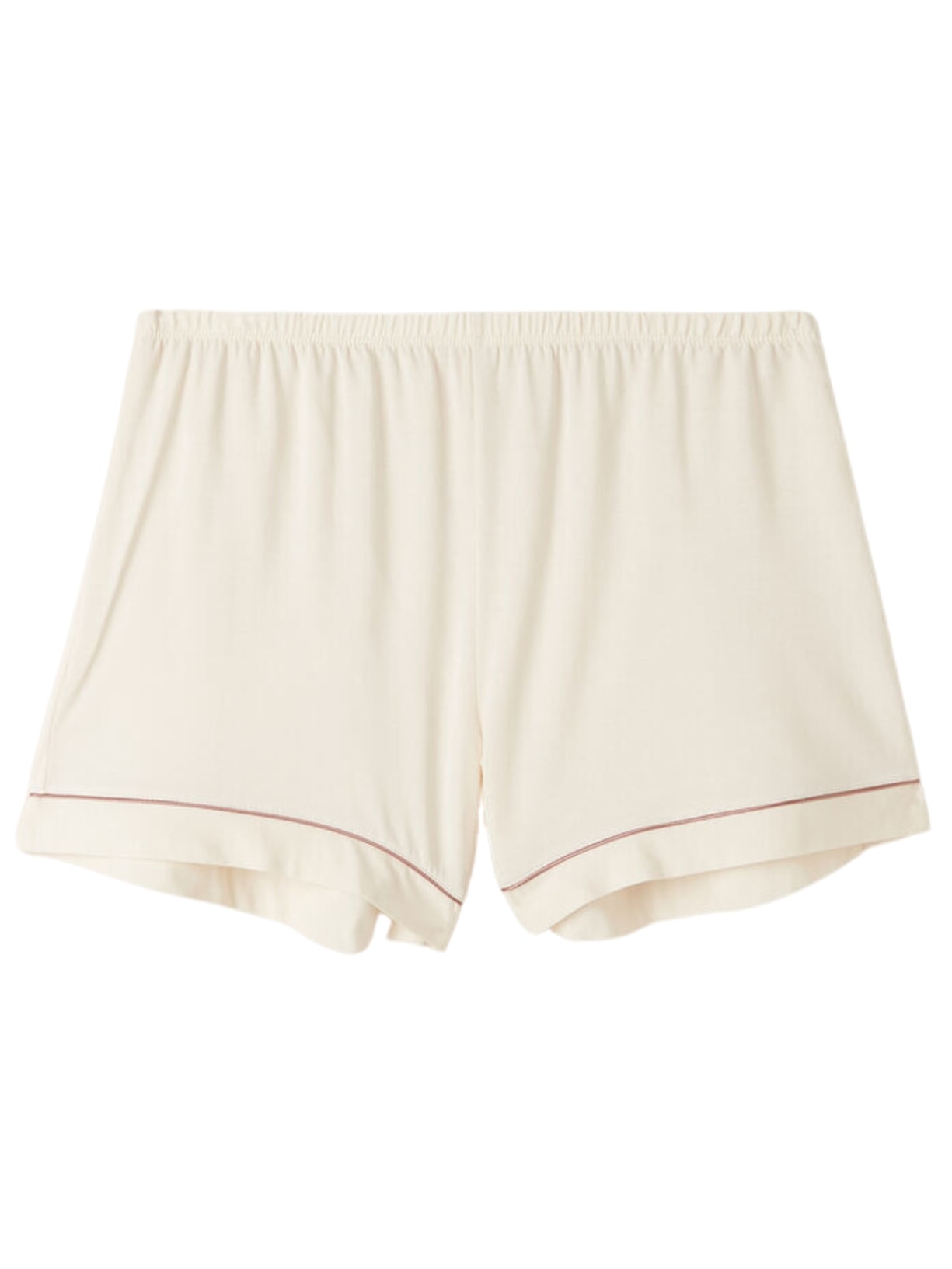 Shorts Em Modal Com Detalhes Contrastantes - Off-White