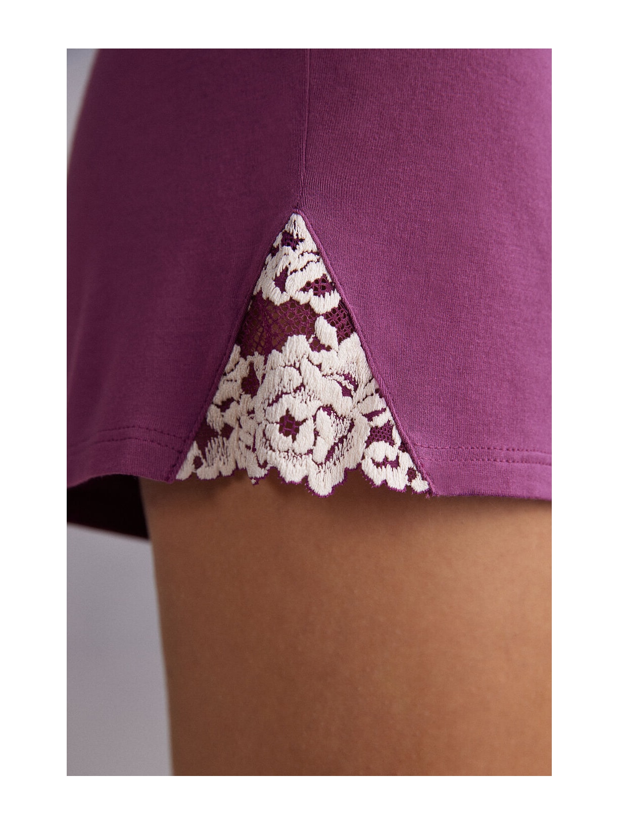 Shorts Em Modal Pretty Flowers Roxo Intimissimi