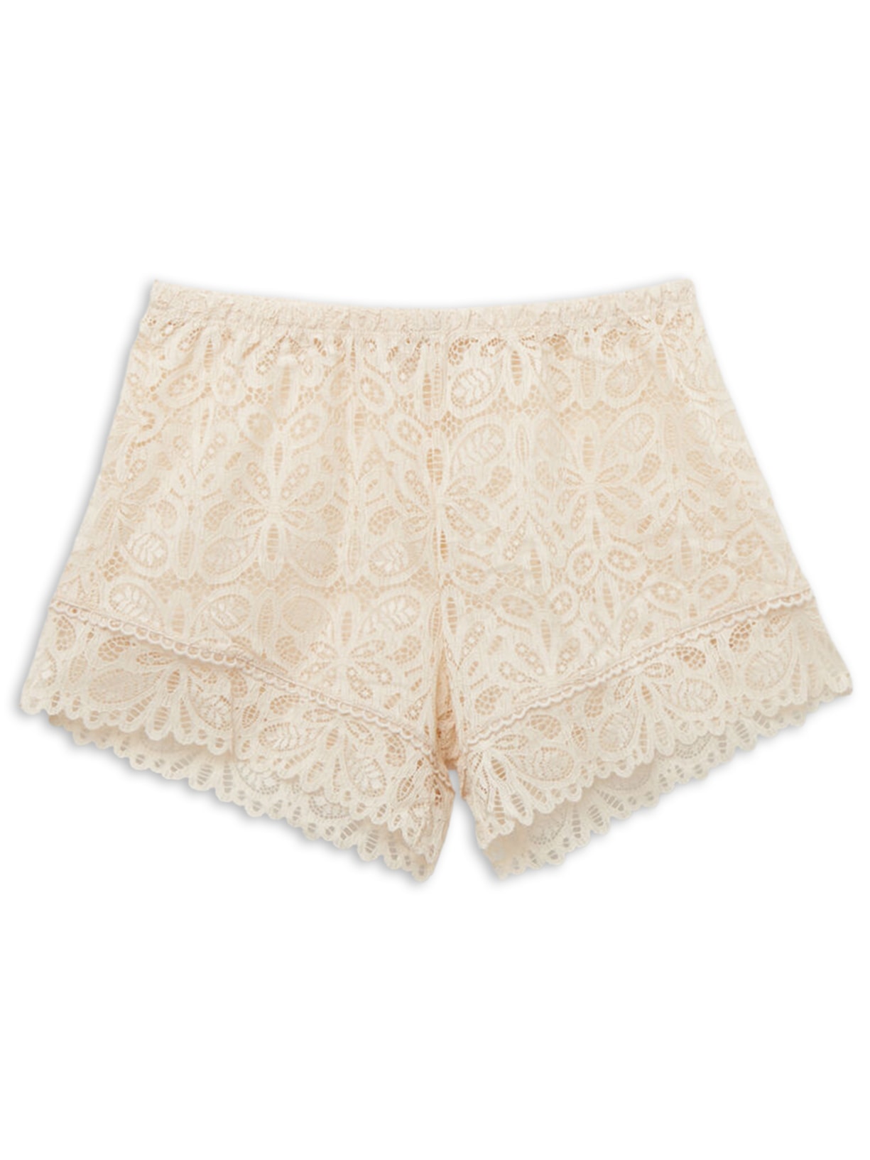 Shorts Em Renda Italian Riviera - Marfim