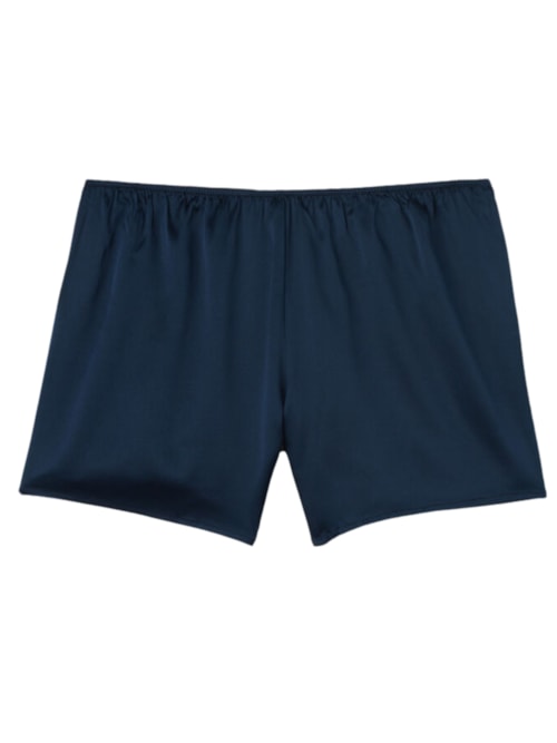 Shorts Em Seda - Azul