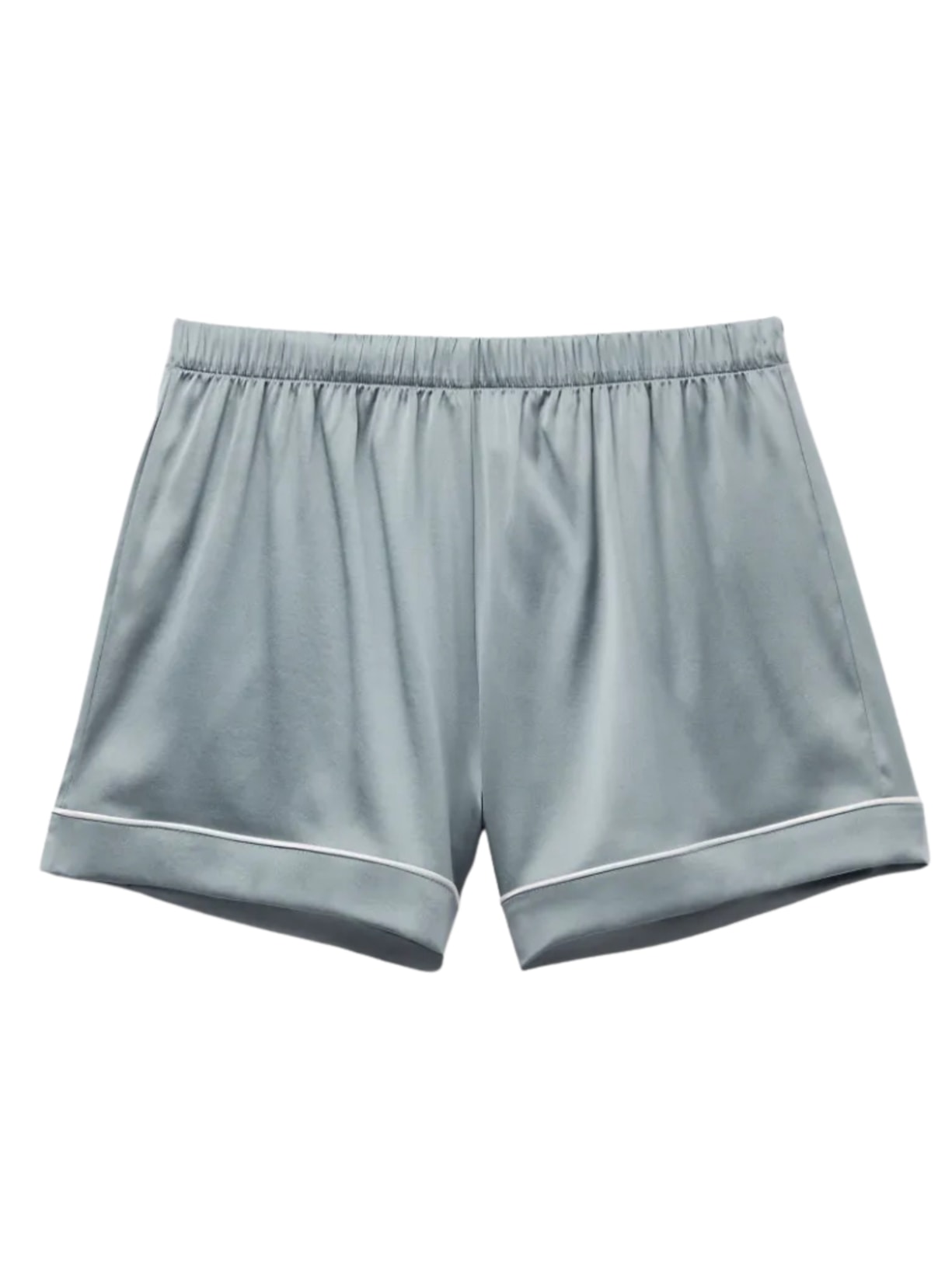 Shorts Em Seda - Azul