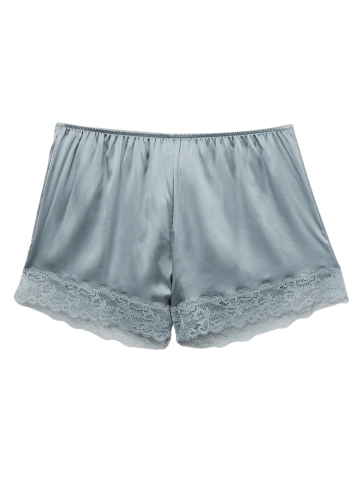 Shorts Em Seda e Renda Azul Intimissimi