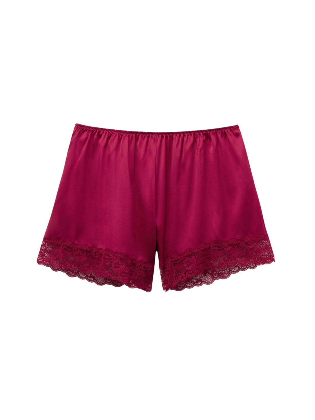 Shorts Em Seda e Renda Bordô Intimissimi