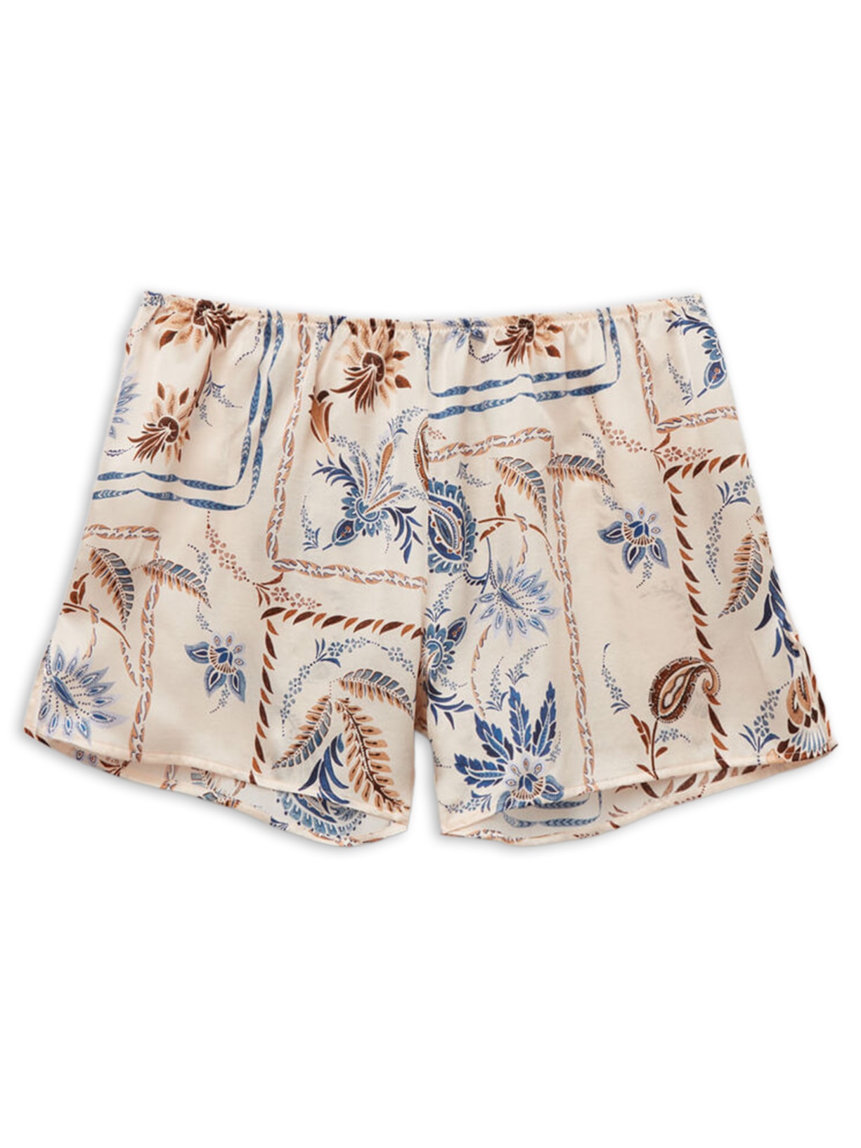 Shorts Em Seda Italian Riviera - Bege