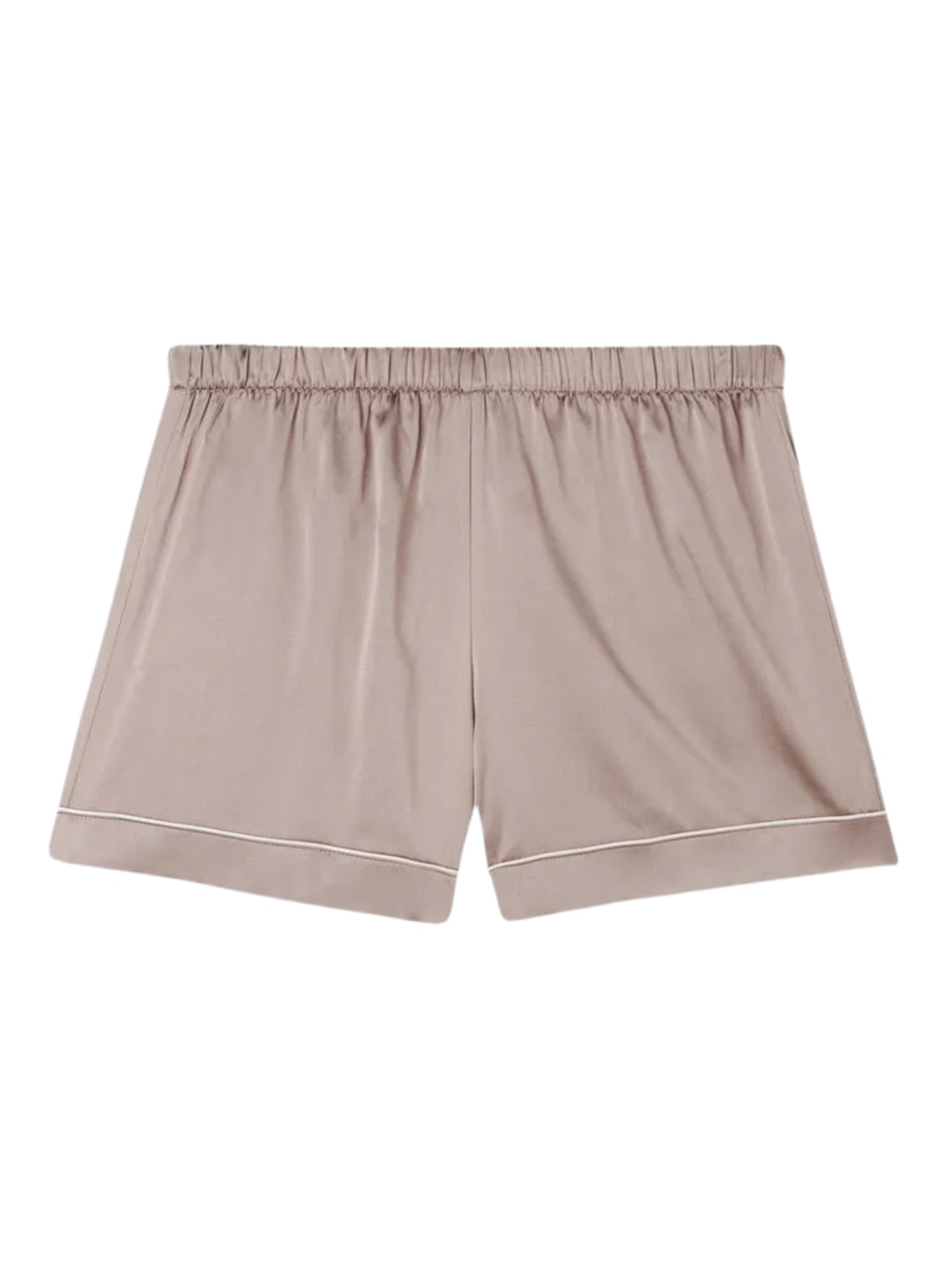Shorts Em Seda - Marrom