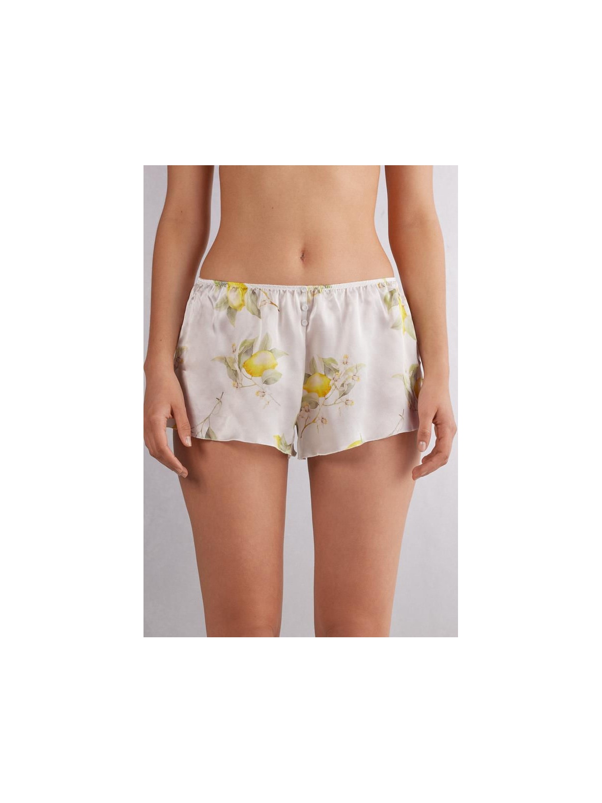 Shorts Em Seda Vacanze Italiane Amarelo Intimissimi