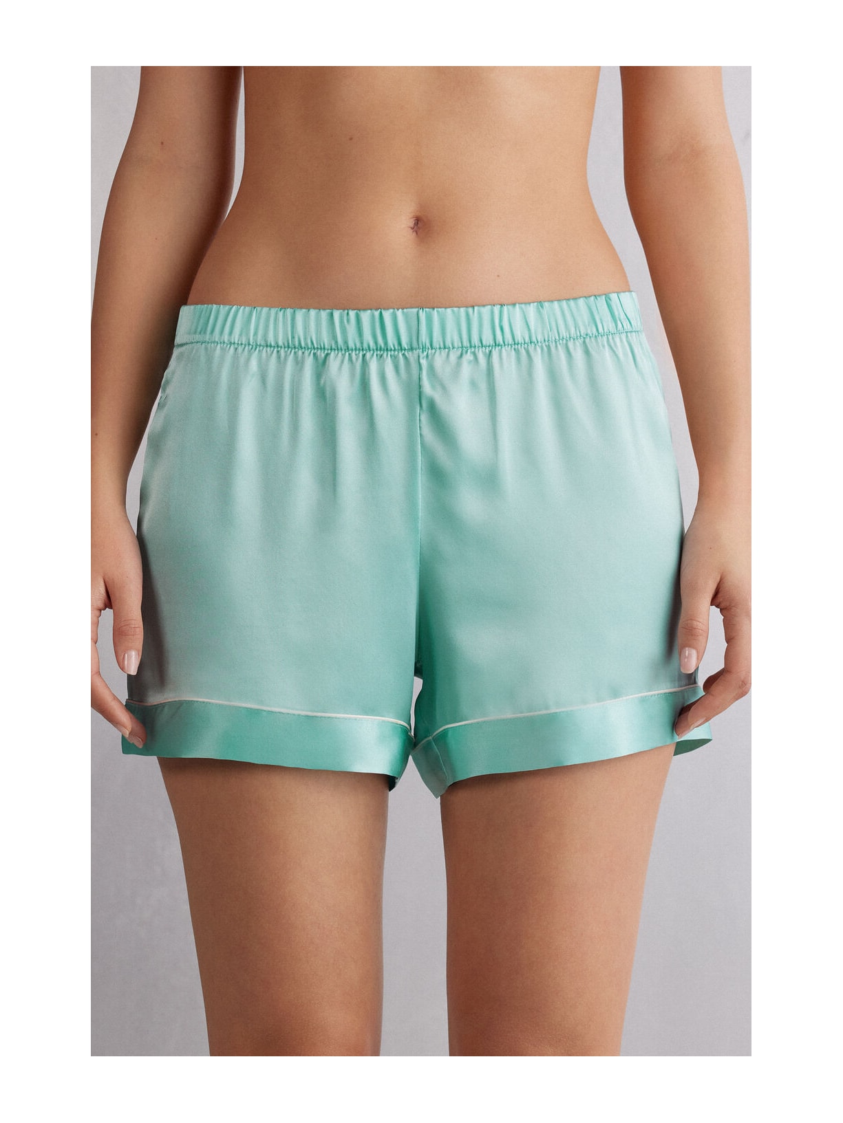 Shorts Em Seda Verde Intimissimi