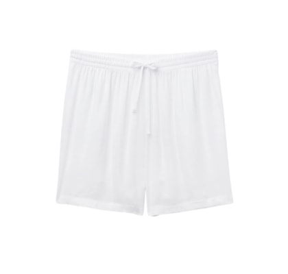 Shorts Em Viscose - Branco