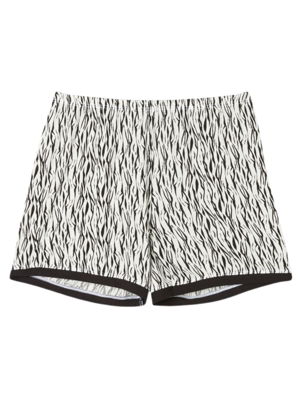 Shorts Em Viscose Go Animalier - Preto