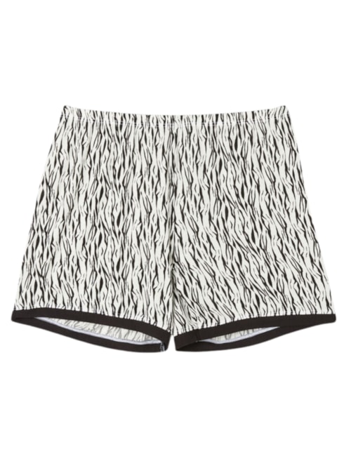 Shorts Em Viscose Go Animalier - Preto