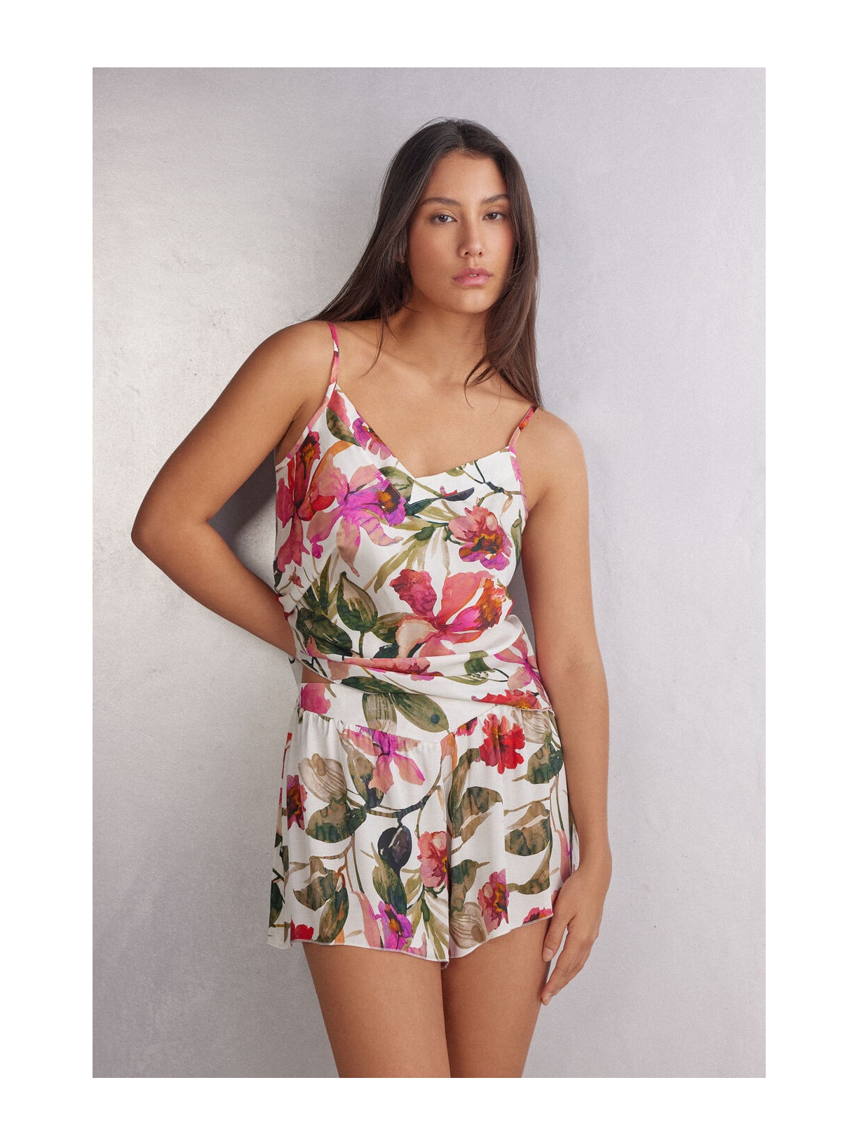 Shorts Em Viscose Imaginary Journey Branco Intimissimi