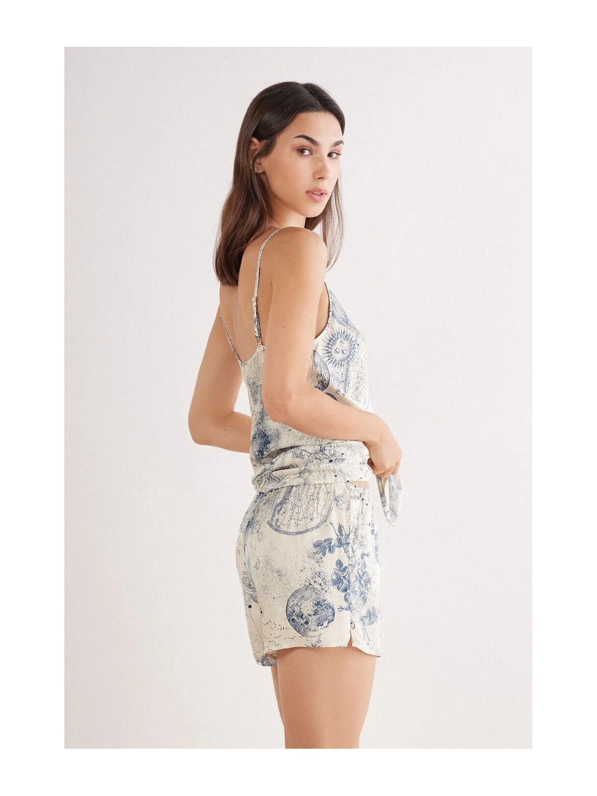 Shorts Em  Viscose Luxury Dreams Azul Intimissimi