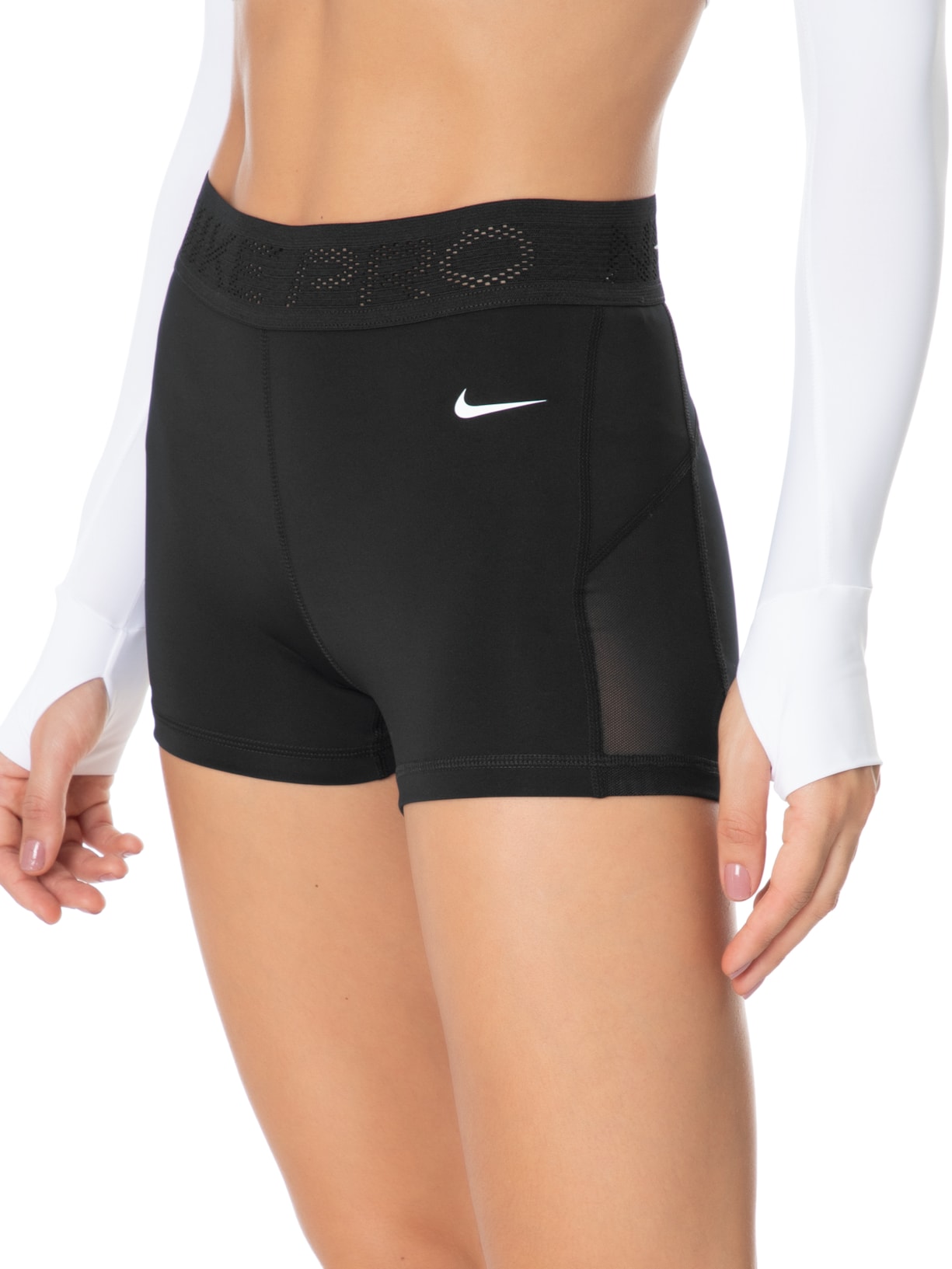 Nike Shorts Feminino Dri-FIT 3IN Mesh Preto
