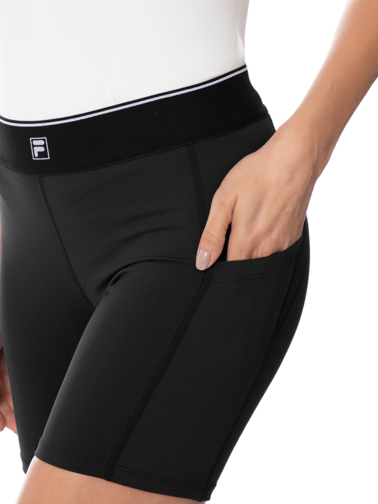 Shorts Feminino Elastic One Preto Fila