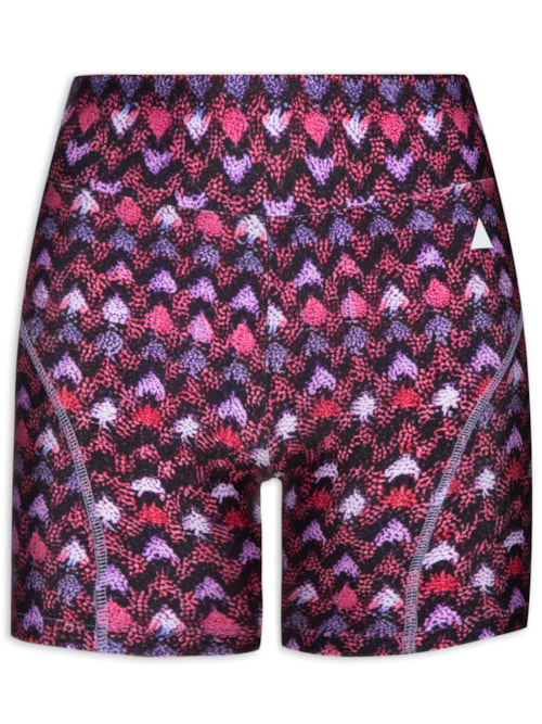 Shorts Feminino Estampado Landscape - Roxo