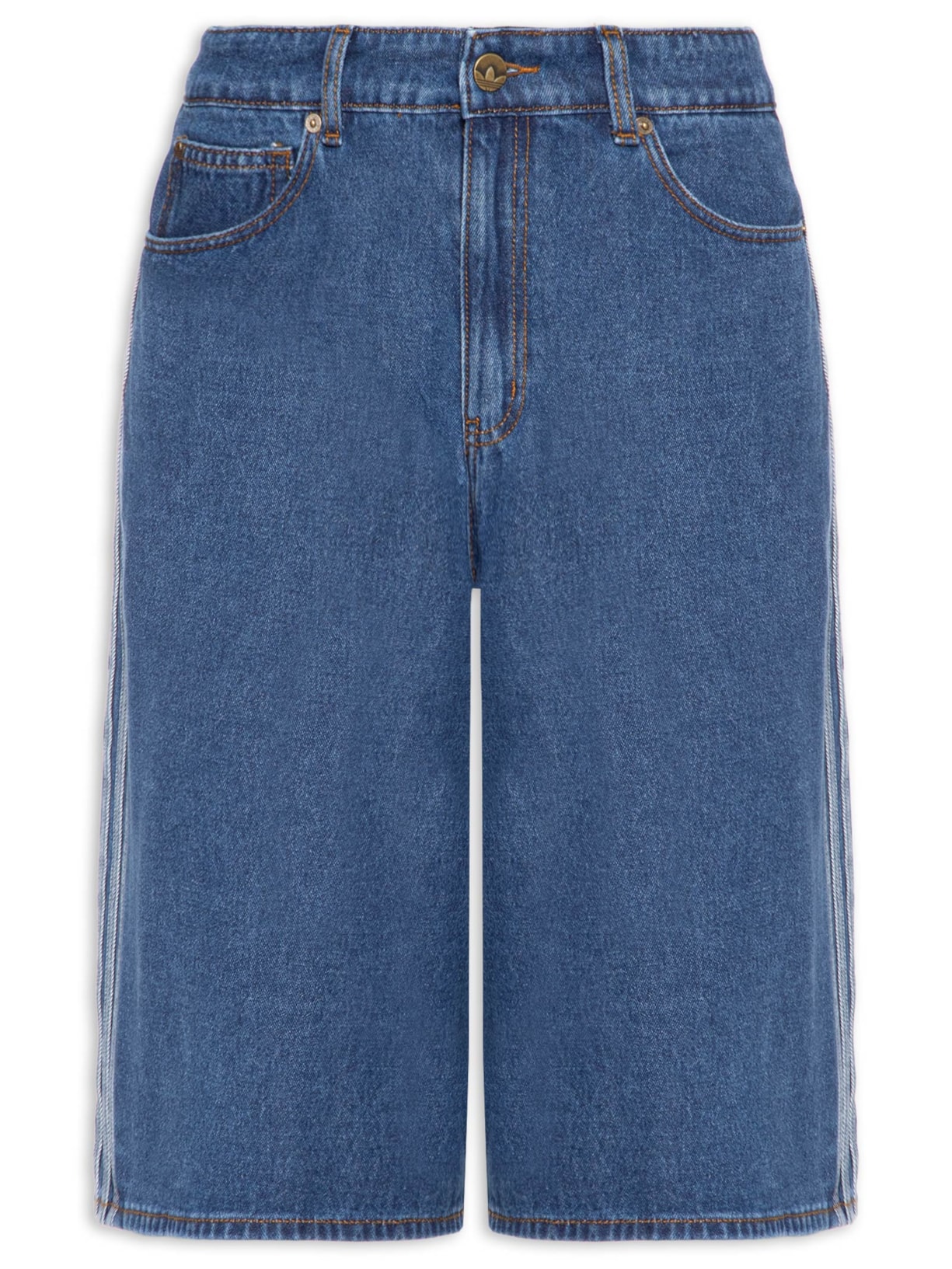 Shorts Feminino Firebird Jort Denim Azul Adidas Originals