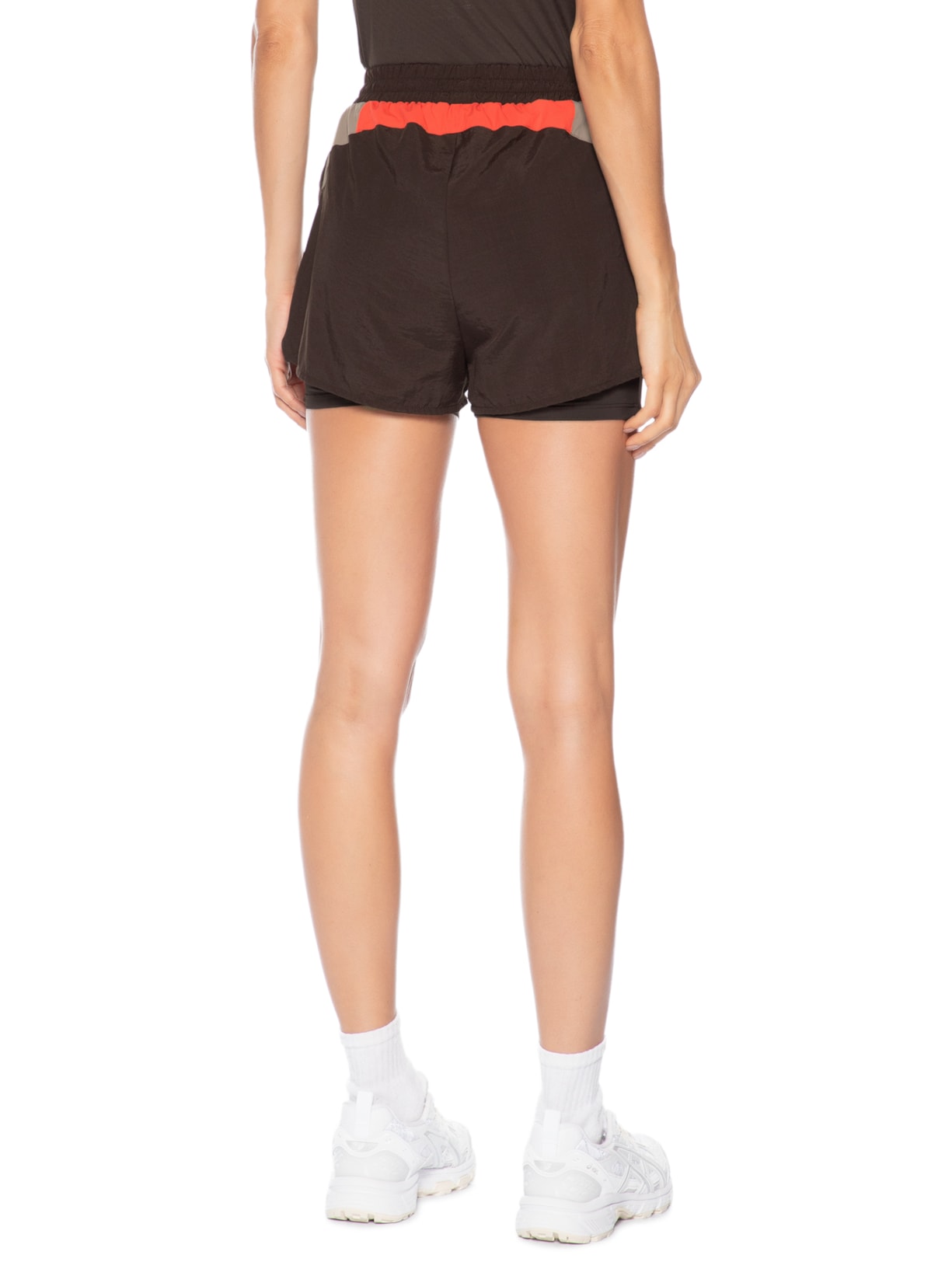 Shorts Feminino Liso Flame Marrom Body For Sure
