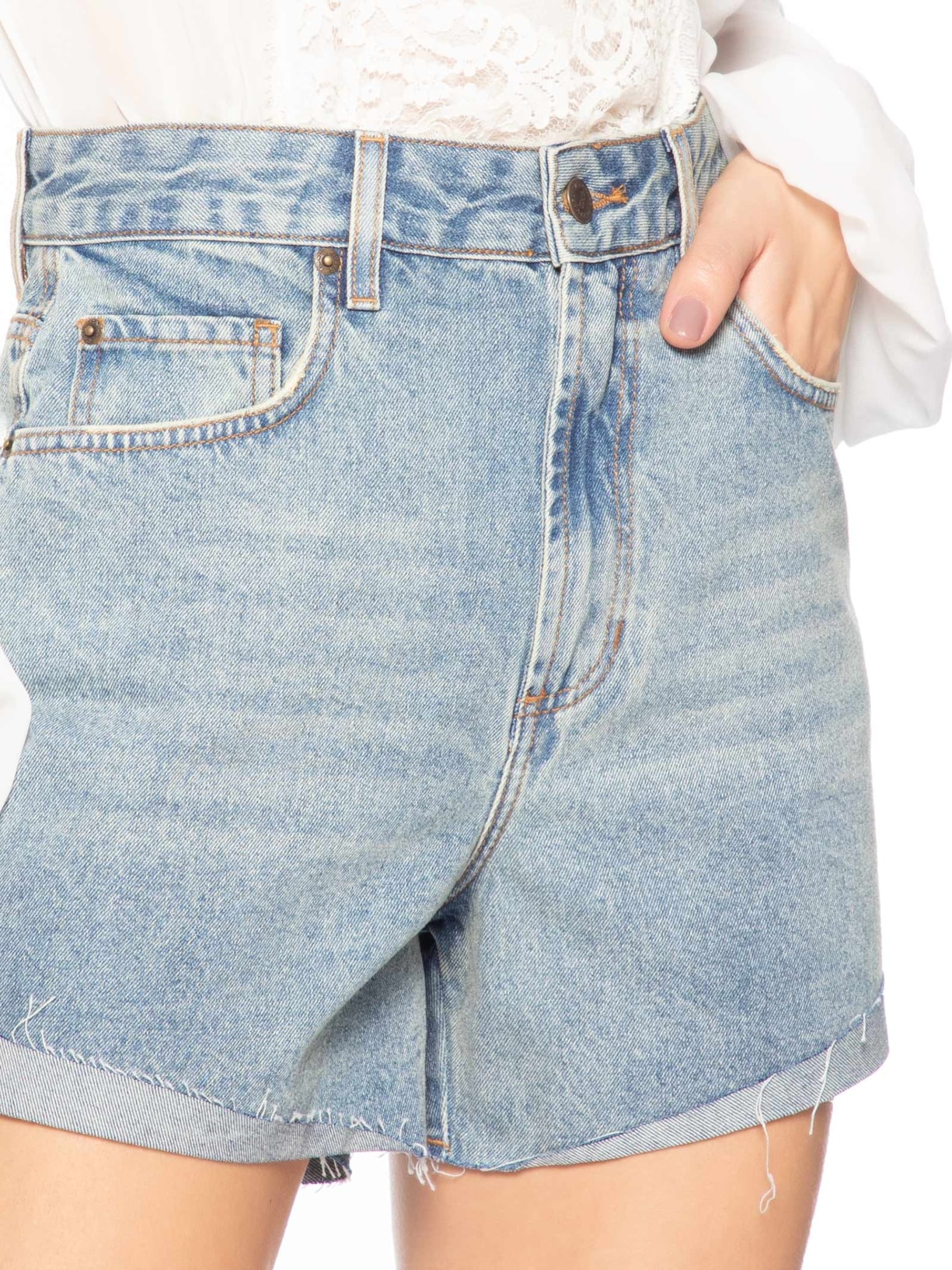 Shorts Feminino Malu Azul Carol Bassi