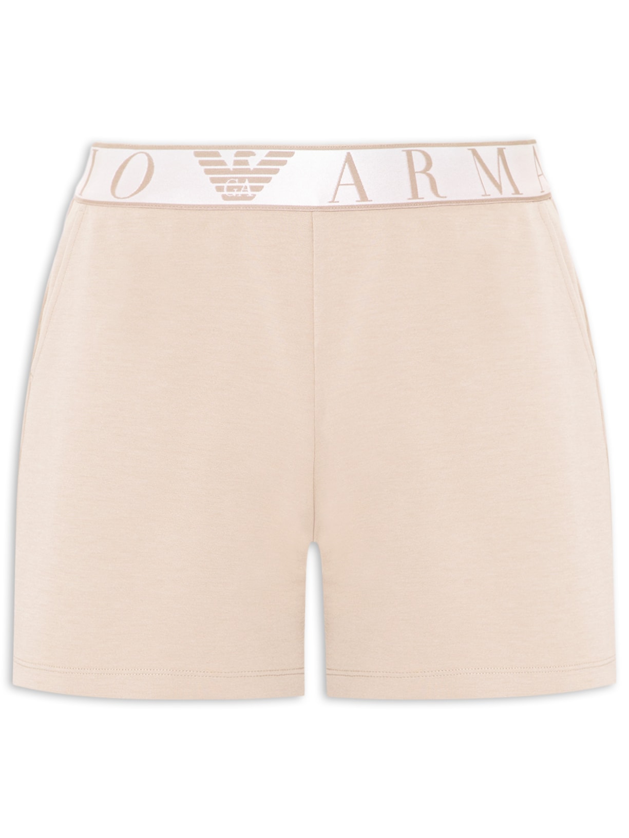 Shorts Feminino Natural Ventus7 W Bege Ea7 Emporio Armani