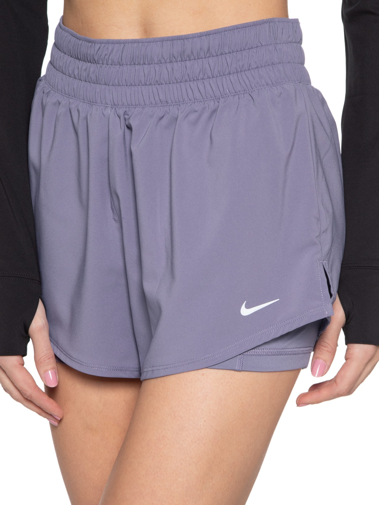Shorts Feminino One Roxo Nike