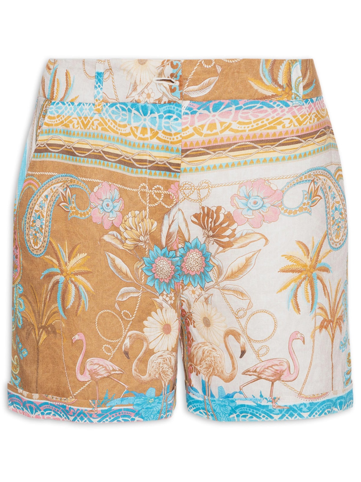 Shorts Feminino Paradisus Marrom Carol Bassi