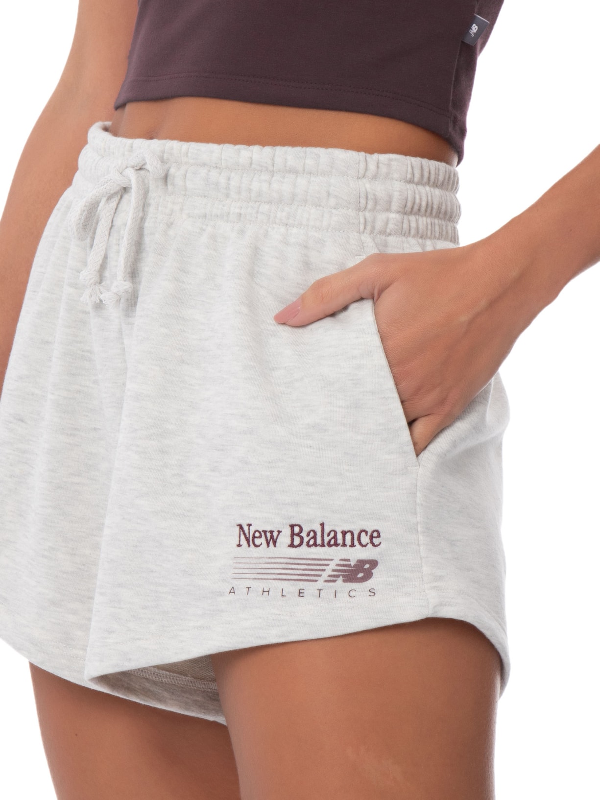 Shorts Feminino Trackside Cinza New Balance