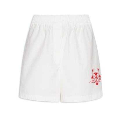 Shorts Feminino Tricoline Flat Polly - Branco 