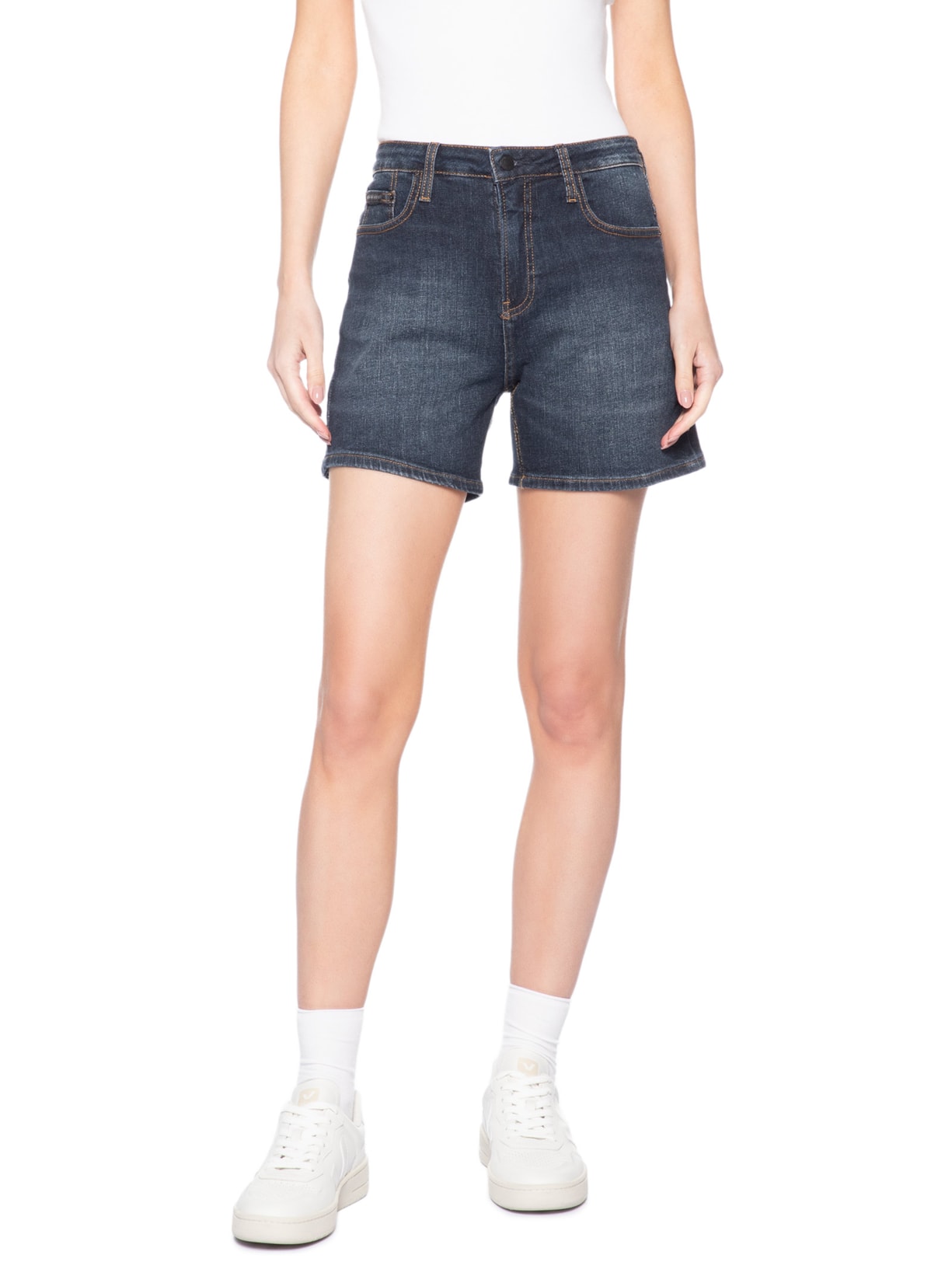 Shorts Jeans Feminino Barra Virada – Azul Calvin Klein Jeans