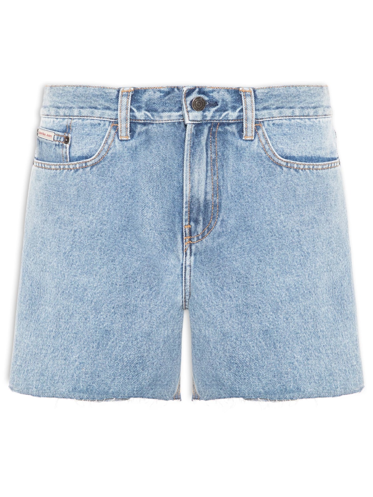 Shorts Jeans Feminino Boy Barras a Fio – Azul Calvin Klein Jeans