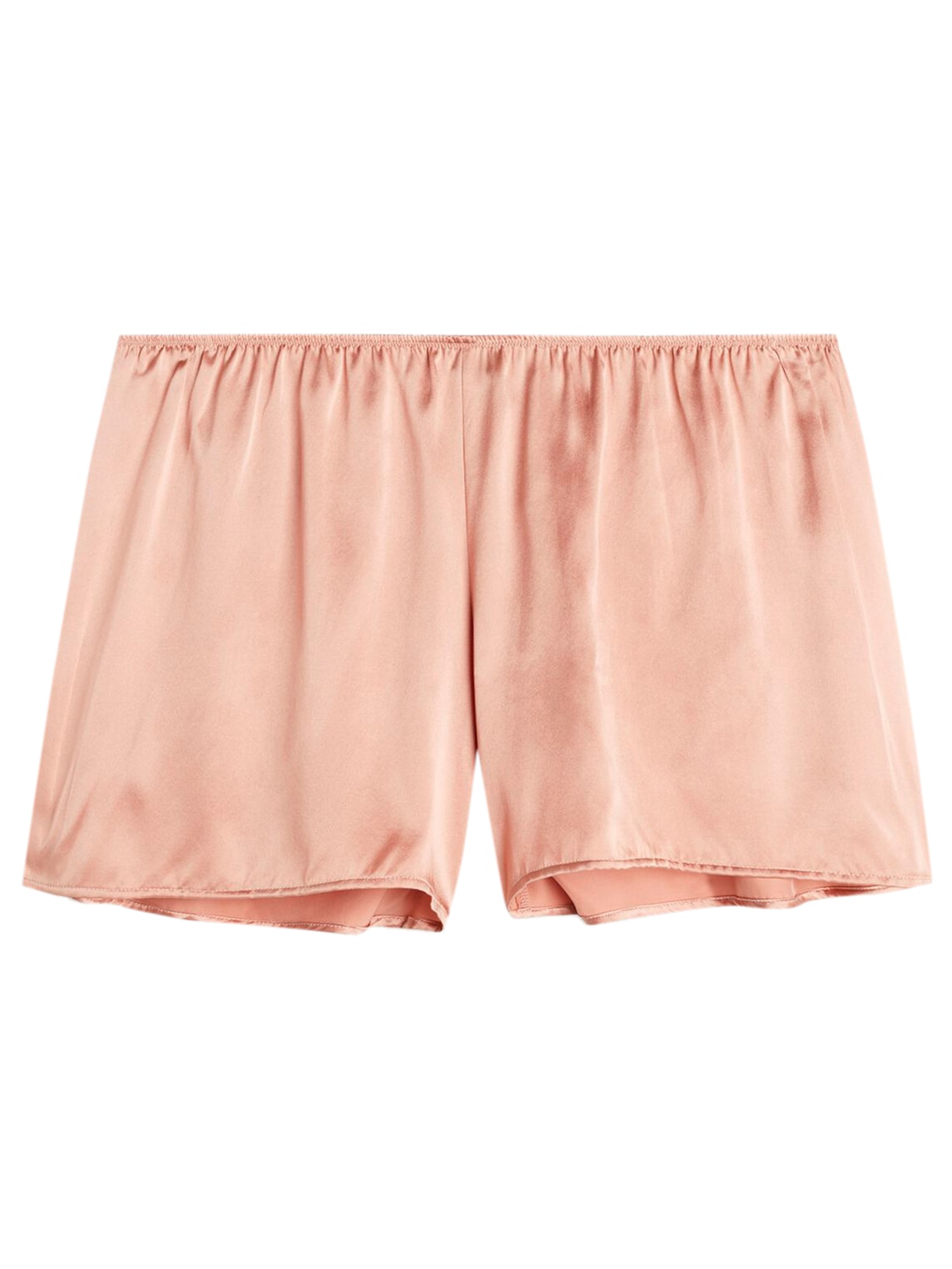 Shorts Liso De Cetim De Seda - Rosa