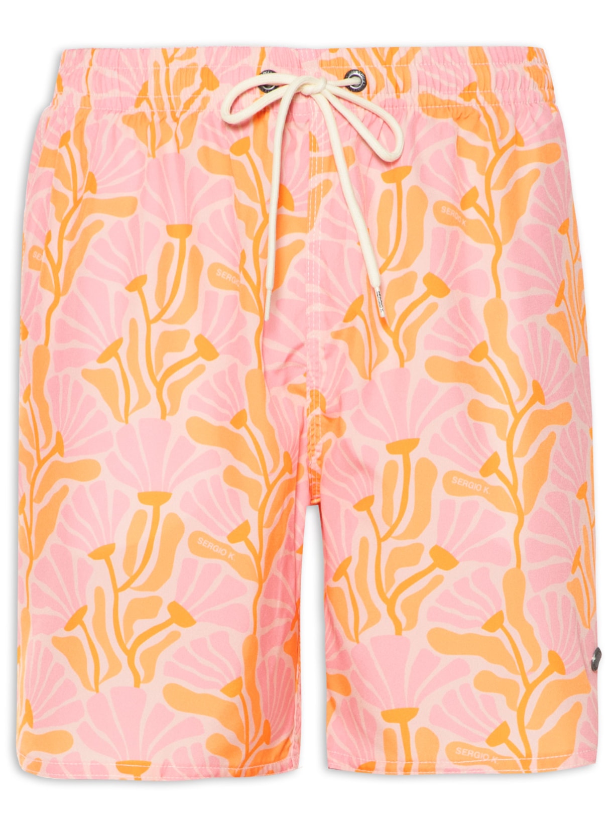 Shorts Masculino Acid Flower - Rosa