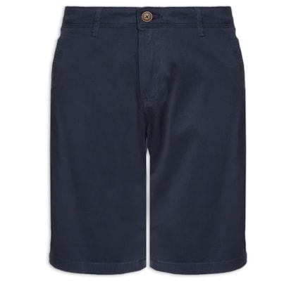 Shorts Masculino Chino Regular Fit Algodão - Azul