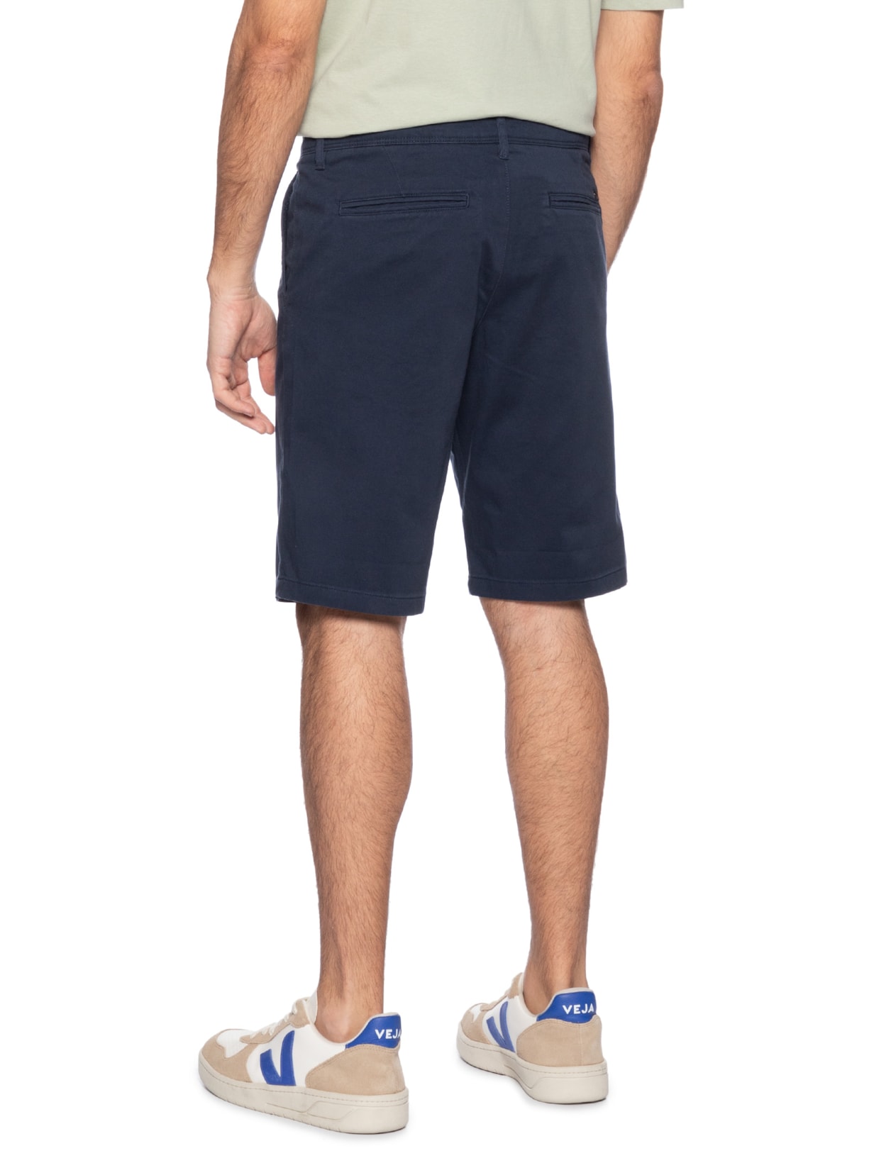 Shorts Masculino Chino Regular Fit Algodão Azul Jack & Jones