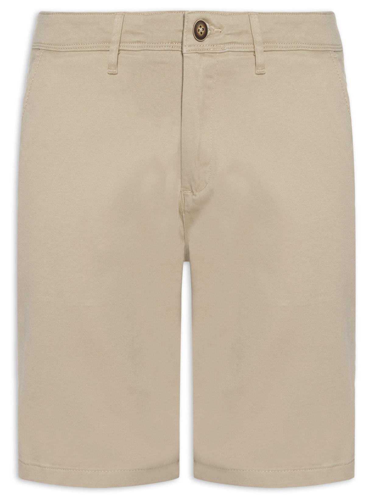 Shorts Masculino Chino Regular Fit Algodão Orgânico - Bege