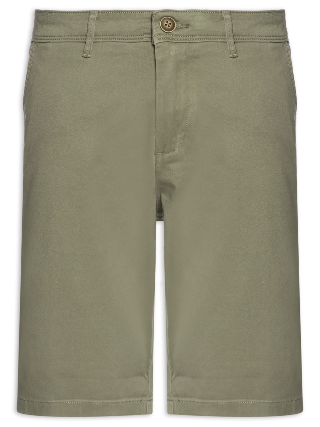 Shorts Masculino Chino Regular Fit Algodão Orgânico - Verde
