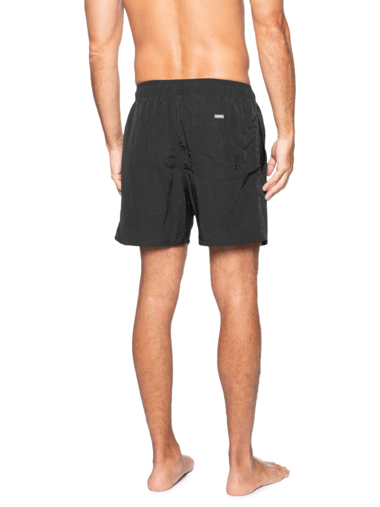 Shorts Masculino de Elástico Básico Color Preto Aramis