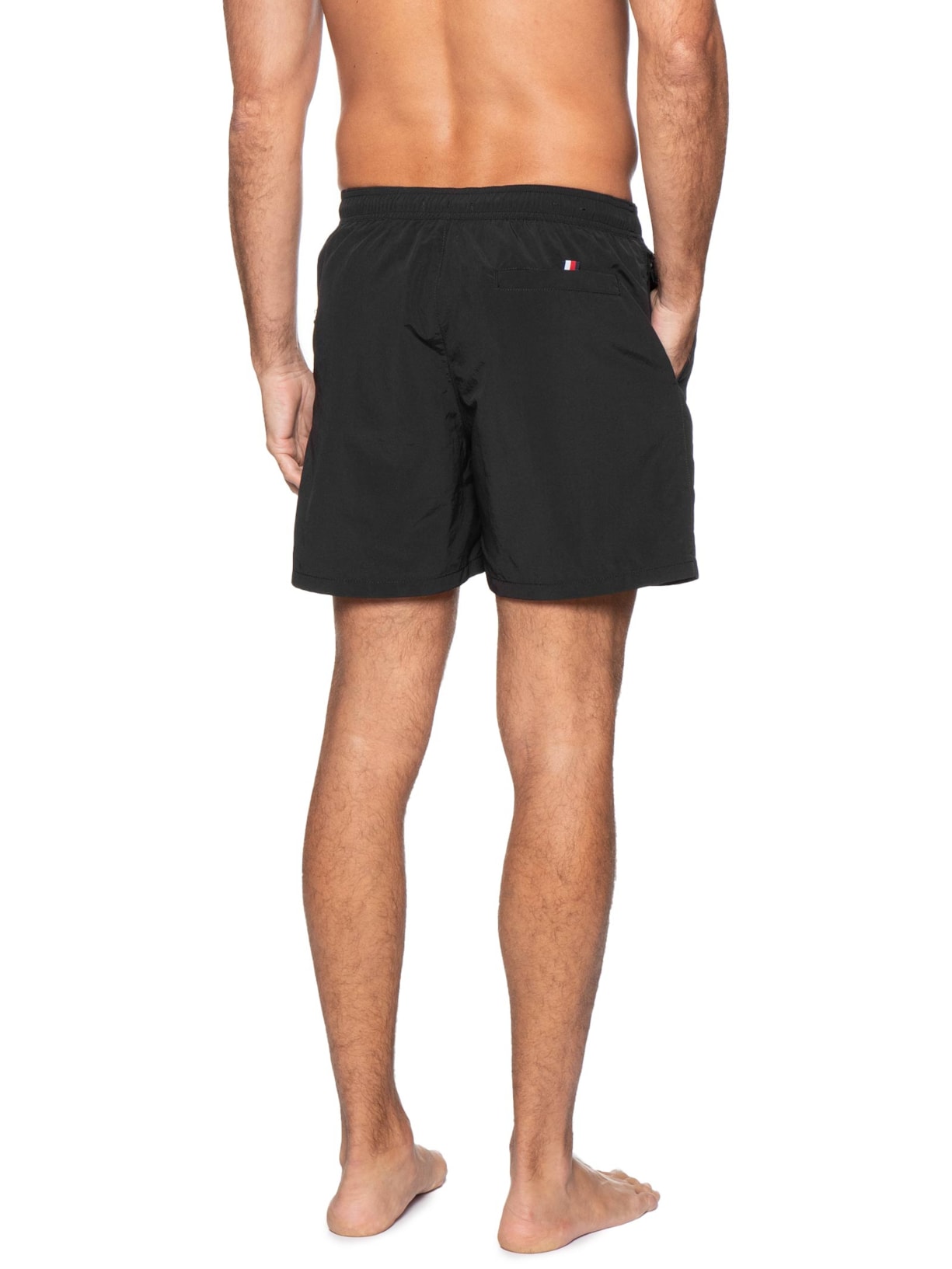 Shorts Masculino De Praia Bolso Com Zíper Preto Tommy Hilfiger