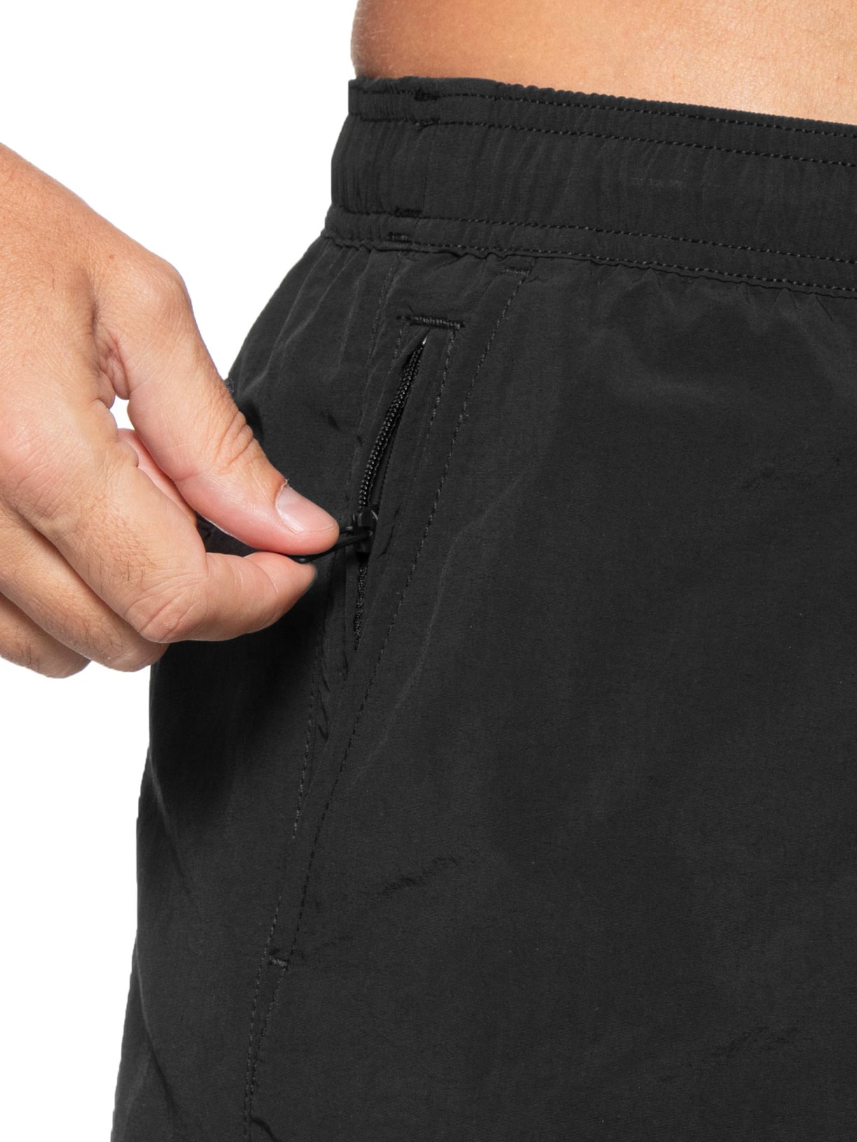 Shorts Masculino De Praia Bolso Com Zíper Preto Tommy Hilfiger