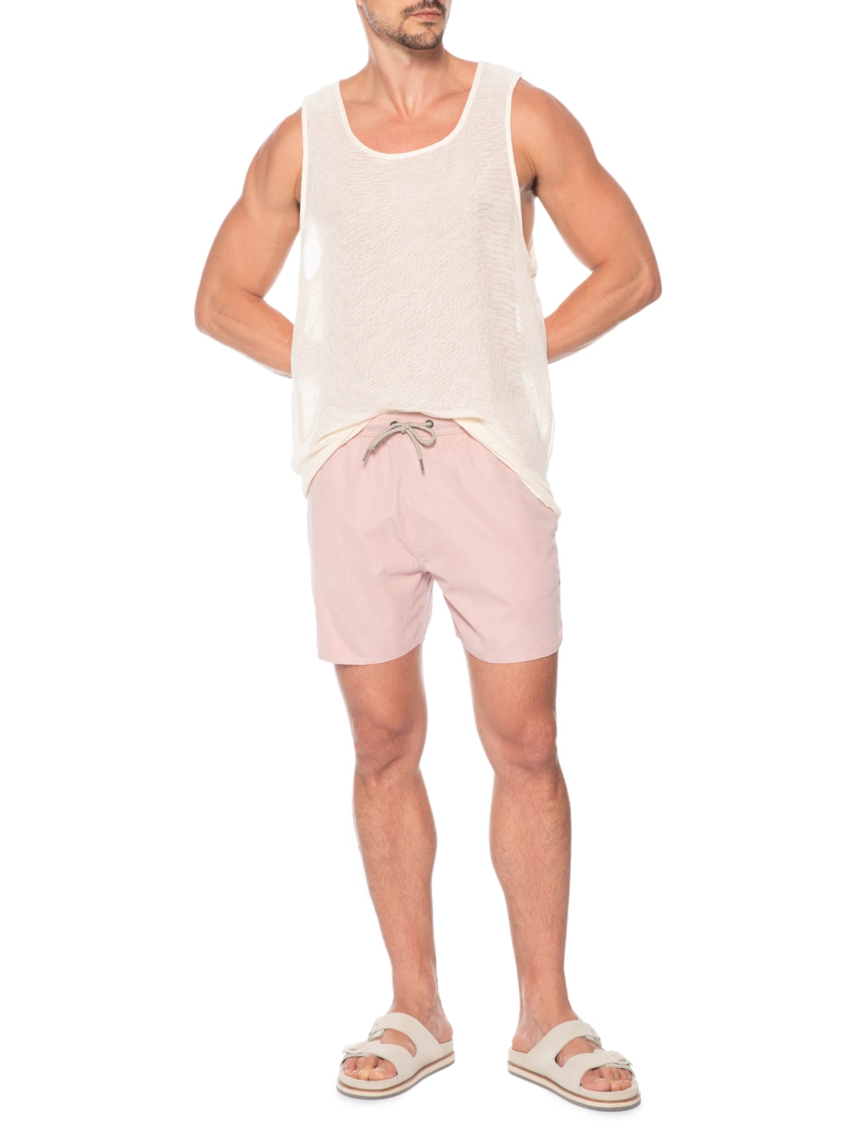 Shorts Masculino De Praia Itacaré Rosa Austral