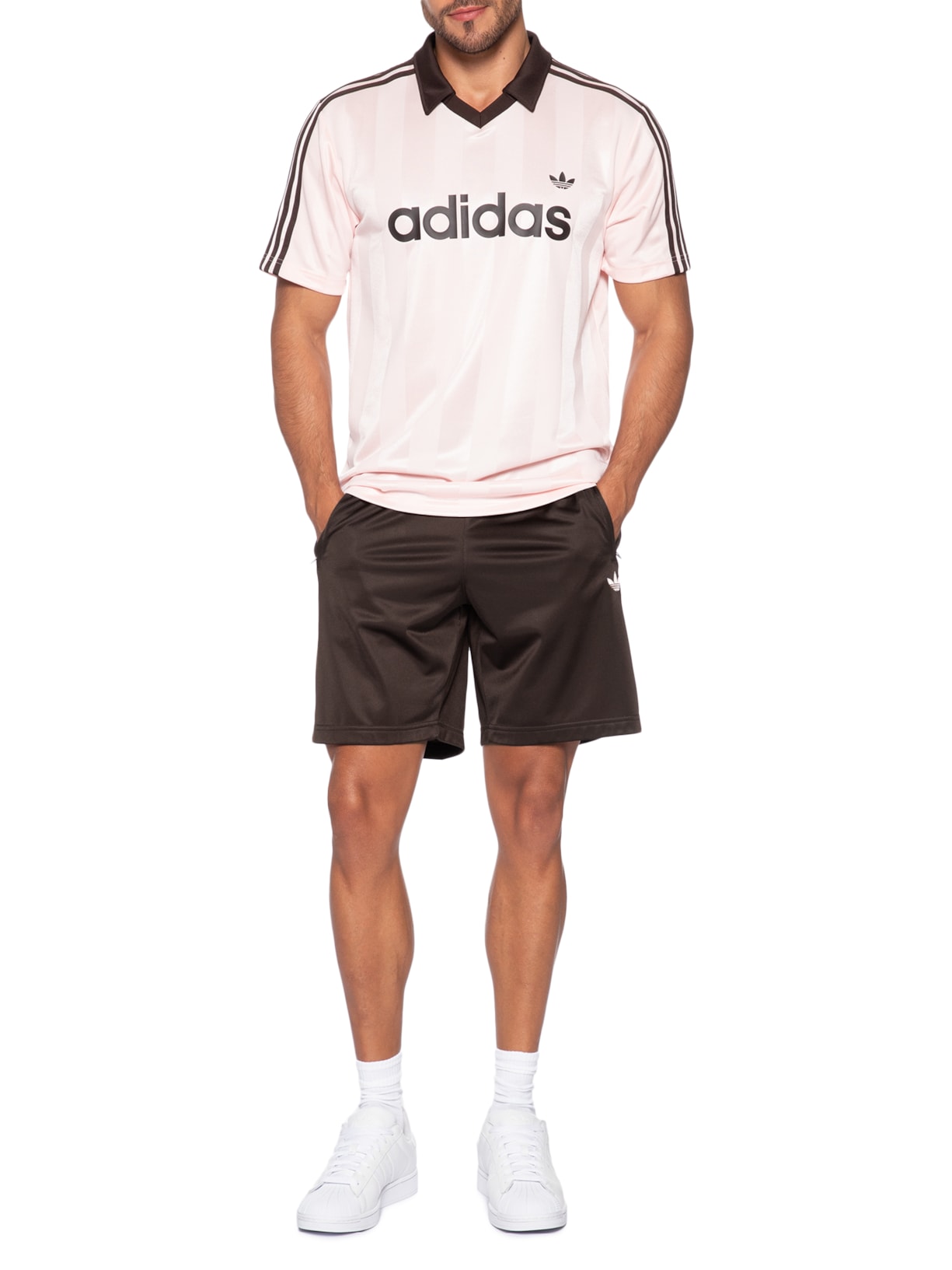 Shorts Masculino Firebird Marrom Adidas Originals